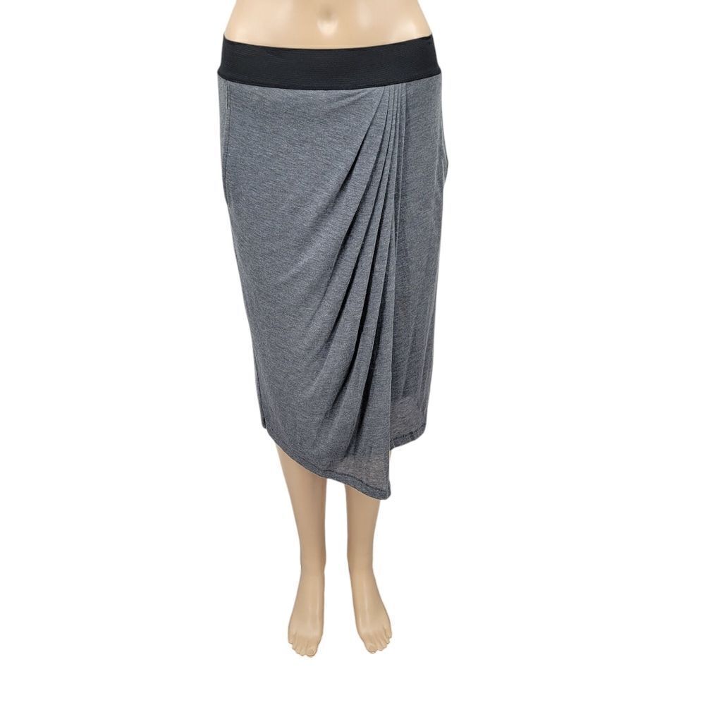 Rag & Bone Gray Drapped Midi Skirt Women's Size Small